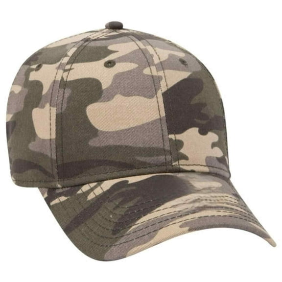 Men’s Camouflage 6 Panel Adjustable Low Profile Baseball Cap, Camo Light Brown 010