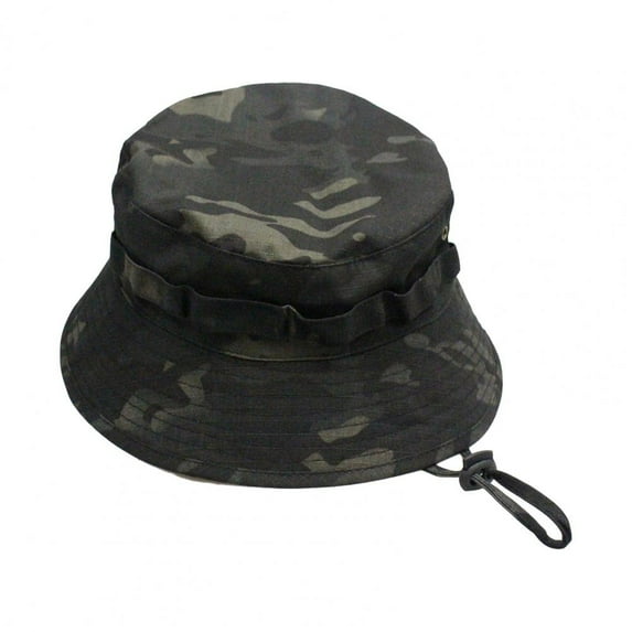 Men's Camouflage Boonie Hats 3D Leaves Camo Cap Ghillie Caps Hunter Sniper Hats Fishing Sunshade Hunting Accessories (C)