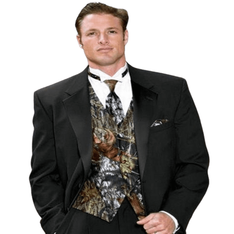 Camouflage tuxedo shop vest