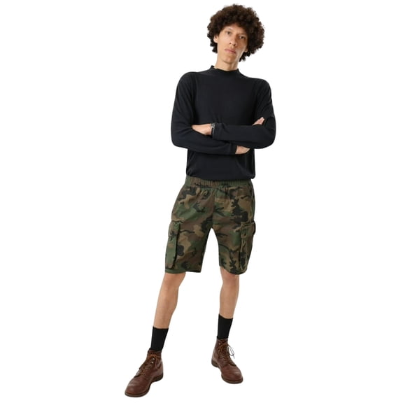 Men's Camouflage Cargo Shorts - Military Style with Multiple Pockets, Utility Summer Shorts