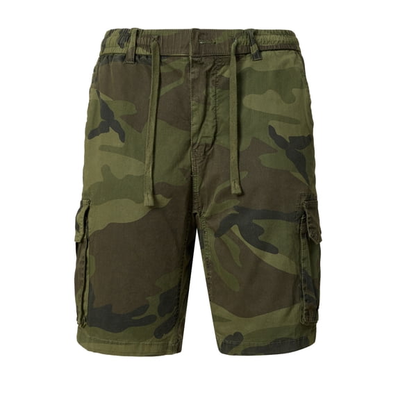 Men's Camouflage Cargo Shorts Multi Pocket Drawstring Elastic Waist Relaxed Fit Comfortable Breathable Summer Shorts Durable Workwear