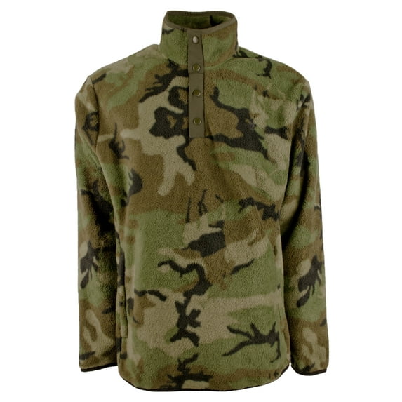 Men's Camouflage Fleece Long sleeved Pullover-M-S