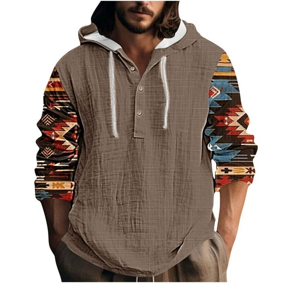 Men's Camouflage Hoodie Shirt Button Up Lightweight Pullover Long Sleeve Blouse Athletic Fishing Outdoor