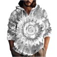 thumbnail image 1 of Men's Camouflage Hoodie Shirt Button Up Lightweight Pullover Long Sleeve Blouse Athletic Fishing Outdoor, 1 of 4