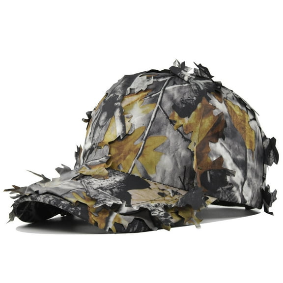 Men's Camouflage Leafy Cap Breathable Lightweight Tactical Hunting Hat Outdoor Camo Fishing Hat Hunting Accessories