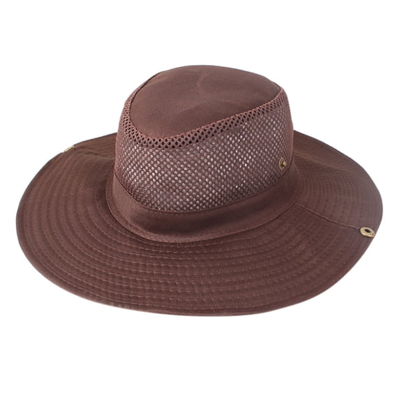 Men's Mesh Bucket Hat, Outdoor Fishing Breathable Sandal Sun Cap