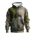 thumbnail image 1 of Men's Camouflage Print Hooded Sweatshirt Casual Long-Sleeve Oversized Pullover Sweatshirt Top With Pocket, 1 of 2
