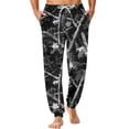 thumbnail image 1 of Men's Camouflage Print Jogger Pajama Pants, Drawstring Two Pocket Cuffed Lounge Sleep Trousers Nightwear Slacks, Black, S, 1 of 6