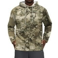 thumbnail image 1 of Men’s Camouflage Pullover Hoodie With Adjustable Drawstring Lightweight Soft Fleece Sweatshirt For Outdoor Activities,Size M-3XL, 1 of 6