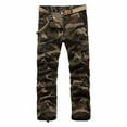 thumbnail image 1 of Men's Camouflage Tactical Work Pants with Rip-Resistant Fabric, Multi-Pocket Design for Outdoor Adventures and Casual Wear (Durable & Functional, No Belt Included),Green 36, 1 of 5