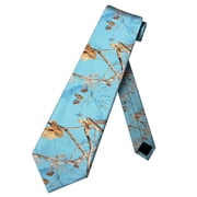 Mens Camouflage Tree Branch Necktie Outdoor Camo Pattern Dress Tie for Weddings & Work