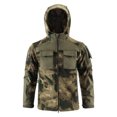 thumbnail image 1 of Men's Camouflage Winter Jackets Waterproof Windbreaker Fleece Lined Hooded Softshell Coat with Multi Zip Pockets Loose Fit Cargo Utility Jacket for Outdoor Multicolor M, 1 of 6