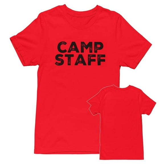 Men's Camp Staff Tee NR, Front Only, Red, XL