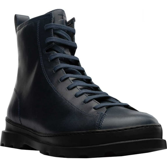 Men's Camper Brutus Combat Ankle Boot Blue Calfskin 40 M