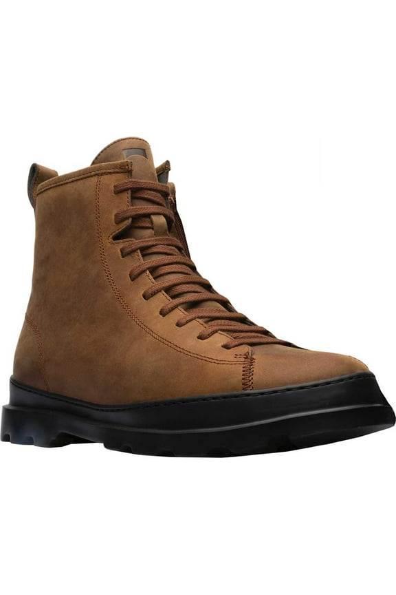Men's Camper Brutus Combat Ankle Boot Brown Nubuck 40 M