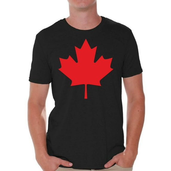 Men's Canada Red Leaf Proud Canadian Graphic T-shirt