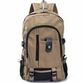 thumbnail image 1 of Men's Canvas Backpack, Durable Water-Resistant Travel Backpack for Daily Commute, Outdoor Hiking & Work, Multi-Compartment Laptop Daypack, 1 of 5