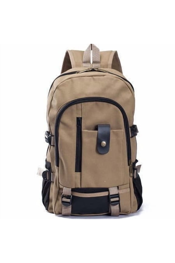 Men's Canvas Backpack, Durable Water-Resistant Travel Backpack for Daily Commute, Outdoor Hiking & Work, Multi-Compartment Laptop Daypack