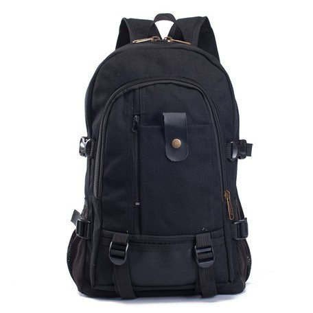 Men’s Canvas Backpack for School and Travel, Water Resistant Laptop Daypack with Multiple Compartments for Middle School Students and Daily Commute