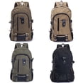 thumbnail image 1 of Men’s Canvas Backpack for School and Travel, Water Resistant Laptop Daypack with Multiple Compartments for Middle School Students and Daily Commute, 1 of 3