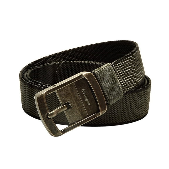 Men's Canvas Belt, Woven Casual Belt, Adjustable, 3.8cm Wide Work Belt