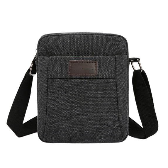 Men's Canvas Crossbody Bag, Medium Size Korean Style Casual Shoulder Bag, Large Capacity Lightweight for Walking Exercise Daily Commute Travel