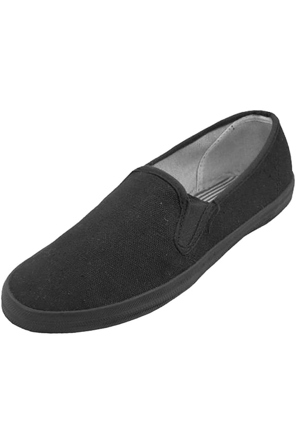 Men's Canvas Loafers Sneakers Slip On Fashion Twin Gore Comfort Shoes