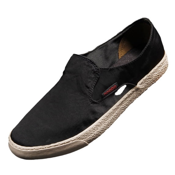 Men's Canvas Slip-On Casual Shoes, Lightweight Soft Sole Loafers for Driving, Walking, Travel and Everyday Wear
