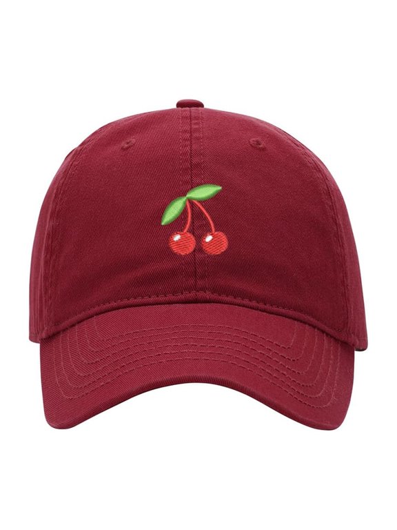 Men's Cap Cherry Fruit Embroidered Baseball Caps Adjustable Cotton Dad Hat