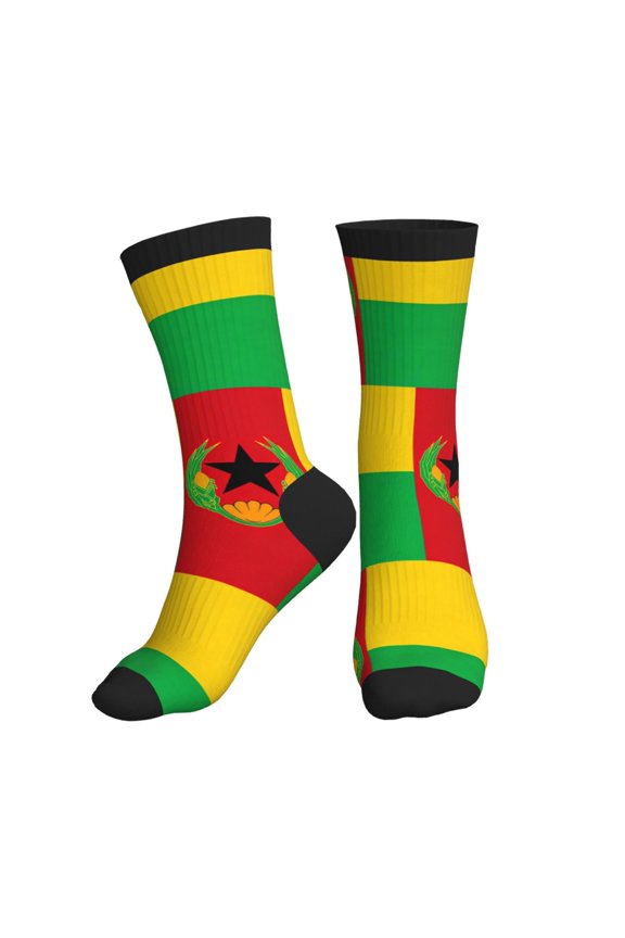 Men's Cape Verde Flag Novelty Athletic Socks Women's Digital Printing Funky Patterned Crew Socks