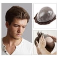 thumbnail image 1 of Men's Capillary Prosthesis Knotless Invisible Base Mens Toupee Human Hair System Units Injection PU Skin Male Hair Prosthesis Replacement Systems, 1 of 7