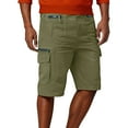thumbnail image 1 of Men's Capri Work Shorts, 7-Inch Inseam Multi-Pocket Cotton Cargo Shorts for Outdoor Activities & Casual Wear ,Light Green XL, 1 of 5