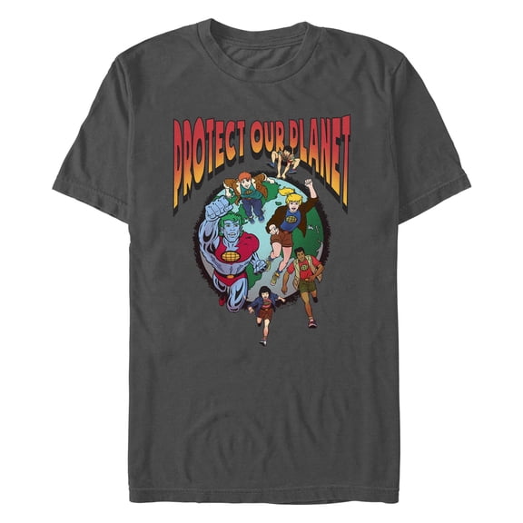 Men's Captain Planet and the Planeteers Protect Our Earth  Graphic T-Shirt