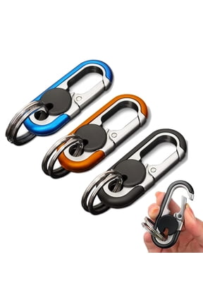 Men's Car Key Chain 3pcs, Personalized Creative Stainless Steel Car Keychain for Men Black