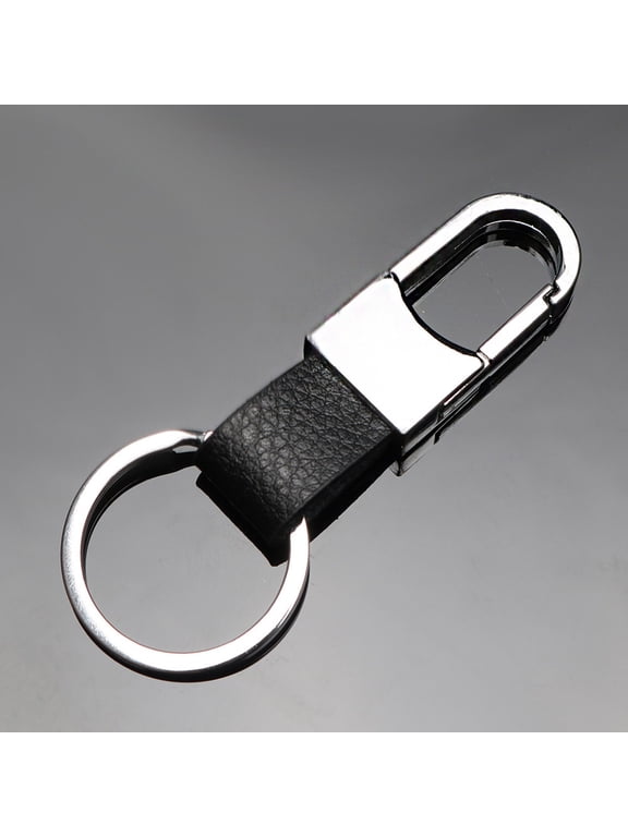 Men's Car Keychain Creative Simple Fashionable Door Lock Keyring Waist Hanging Leather Keychain Portable Backpack Ornament Leather Key Ring Daily Use Black
