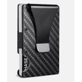thumbnail image 1 of Men's Carbon Fiber RFID Wallet Slim Credit Card Holder Metal, 1 of 5