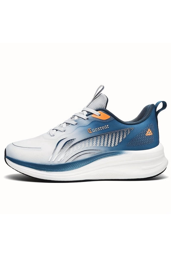 Men's Carbon Plate Sole Knit Mesh Running Shoes, Breathable Anti-Slip Jogging Shoes with Soft Sole, Wear-Resistant, Comfortable, and Lightweight Sneakers for Fitness and Training