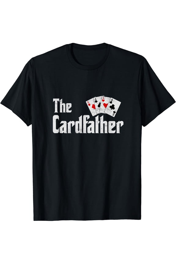 Men's Card Father Poker Game T-Shirt for Dad Father's Day Gift