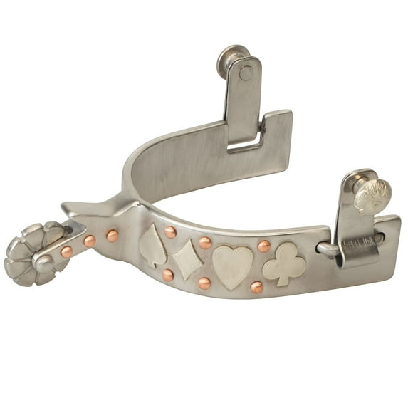 Men's Card Suit Spurs Color: Stainless Steel