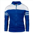 thumbnail image 1 of Men's Cardigan Jacket Long Sleeve Color Matching Splicing Jacket Sweater Jacket, 1 of 3