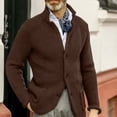 thumbnail image 1 of Men's Cardigan Sweater, Long Sleeve Open Front with Button and Pocket, Lightweight Polyester Knit for Casual Wear, Daily Use and Winter Seasons, 1 of 6