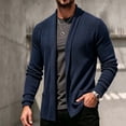 thumbnail image 1 of Men's Cardigan Sweater Shawl Collar Casual Knit Open Front Sweaters, 1 of 8