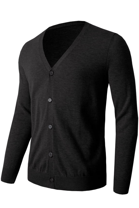 Men's Cardigan Sweater V Neck Casual Soft Long Sleeve Button Down Knitted Winter Sweater