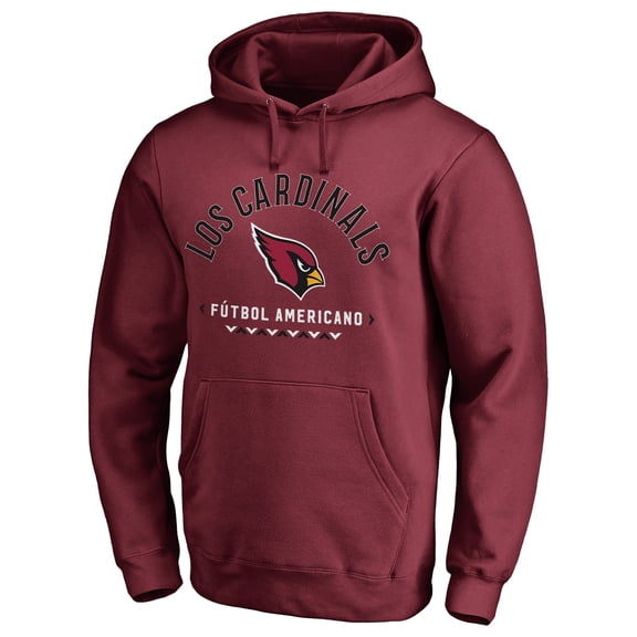 Men's Cardinal Arizona Cardinals Futbol Americano Pullover Hoodie