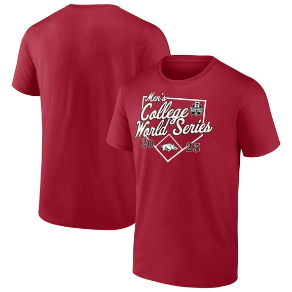 Men's Cardinal Arkansas Razorbacks 2025 NCAA Baseball Men's College World Series Bullpen Ace T-Shirt