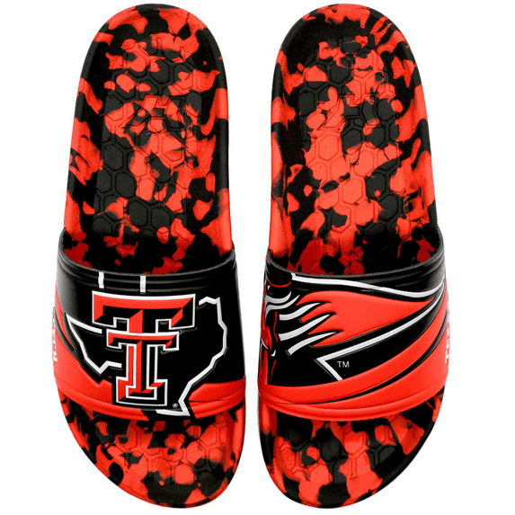 Hype Co College NCAA Unisex Texas Tech Red Raiders Sandal Slides