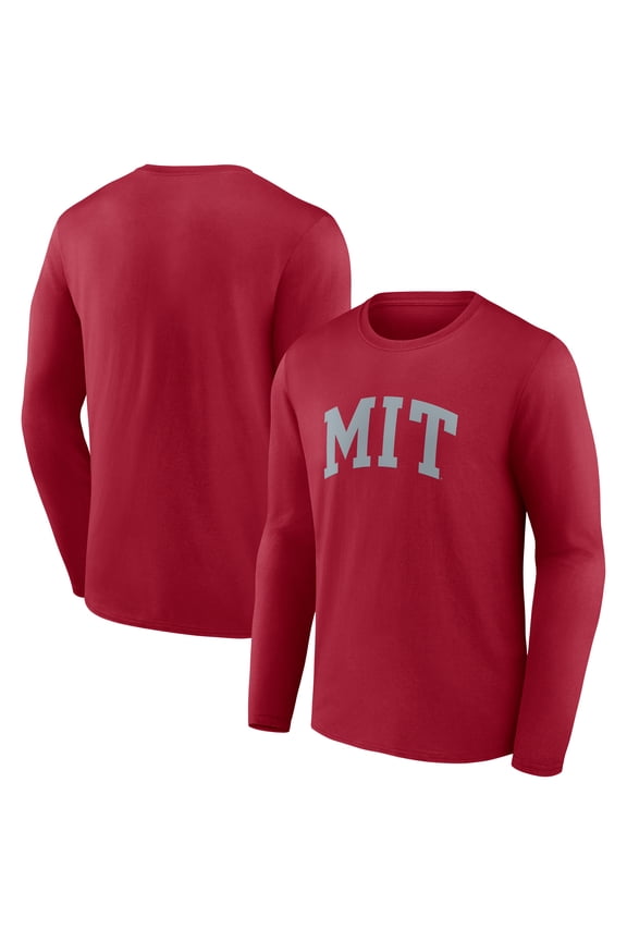 Men's Cardinal MIT Engineers Arch Long Sleeve T-Shirt