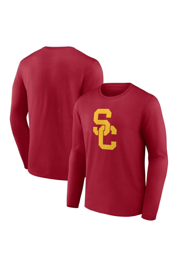 Men's Cardinal USC Trojans Logo Long Sleeve T-Shirt