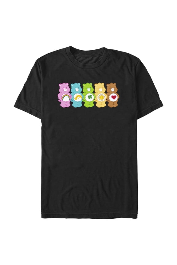 Men's Care Bears Bears Line Up Graphic Tee Black Large