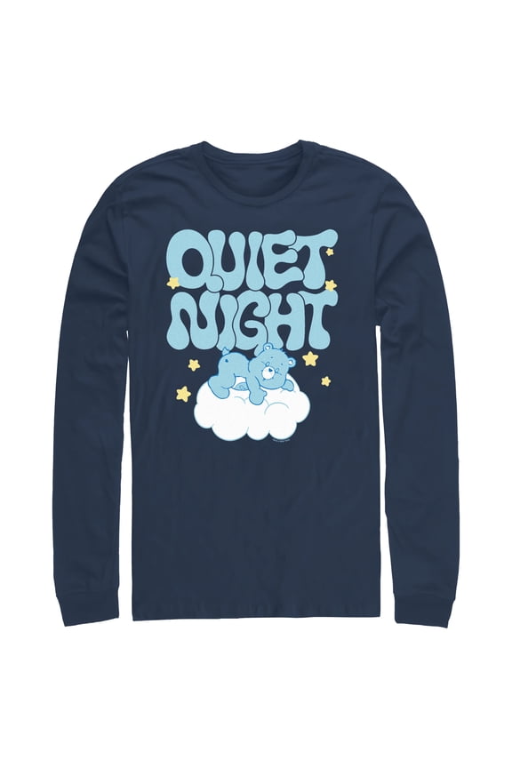Men's Care Bears Bedtime Bear Quiet Night Long Sleeve Shirt